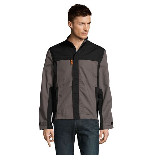 gris oscuro/negro CHAQUETA HOMBRE DE TRABAJO BICOLOR SOL'S IMPACT PRO
