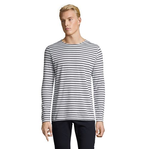 TEE-SHIRT HOMME MANCHES LONGUES RAYÉ SOL'S MARINE MEN