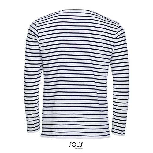 TEE-SHIRT HOMME MANCHES LONGUES RAYÉ SOL'S MARINE MEN