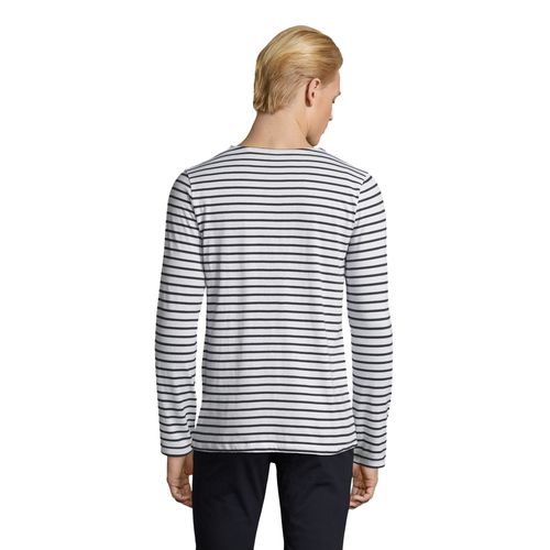 TEE-SHIRT HOMME MANCHES LONGUES RAYÉ SOL'S MARINE MEN