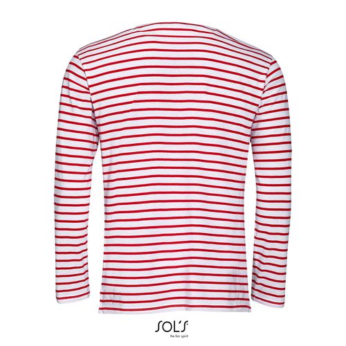 TEE-SHIRT HOMME MANCHES LONGUES RAYÉ SOL'S MARINE MEN