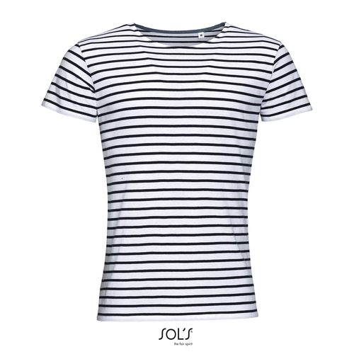 TEE-SHIRT HOMME COL ROND RAYÉ SOL'S MILES MEN
