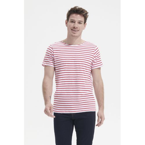 TEE-SHIRT HOMME COL ROND RAYÉ SOL'S MILES MEN