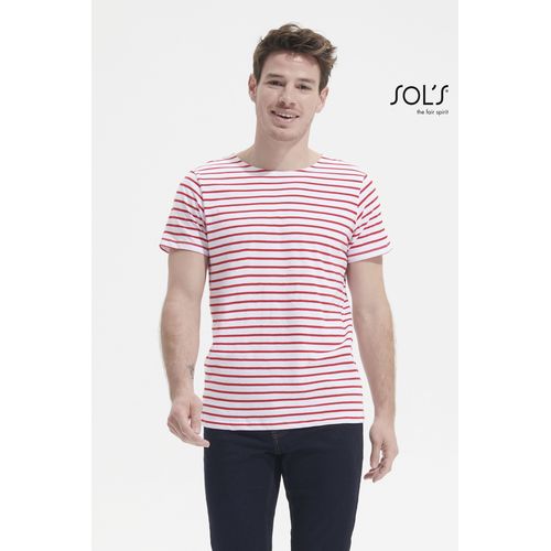 TEE-SHIRT HOMME COL ROND RAYÉ SOL'S MILES MEN