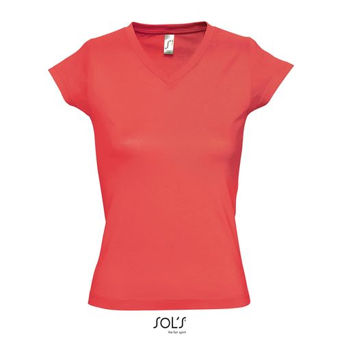 coral CAMISETA MUJER CUELLO PICO SOL'S MOON