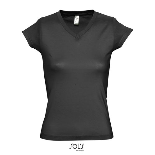 gris oscuro CAMISETA MUJER CUELLO PICO SOL'S MOON
