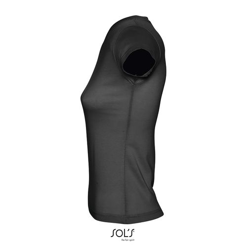 gris oscuro CAMISETA MUJER CUELLO PICO SOL'S MOON