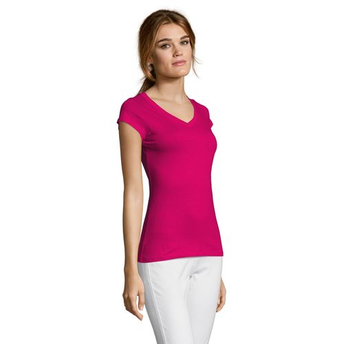 fucsia CAMISETA MUJER CUELLO PICO SOL'S MOON