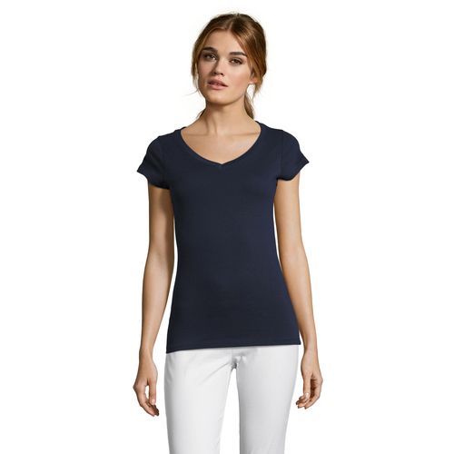 marina francesa CAMISETA MUJER CUELLO PICO SOL'S MOON