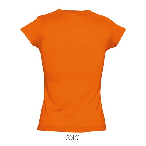 orange CAMISETA MUJER CUELLO PICO SOL'S MOON