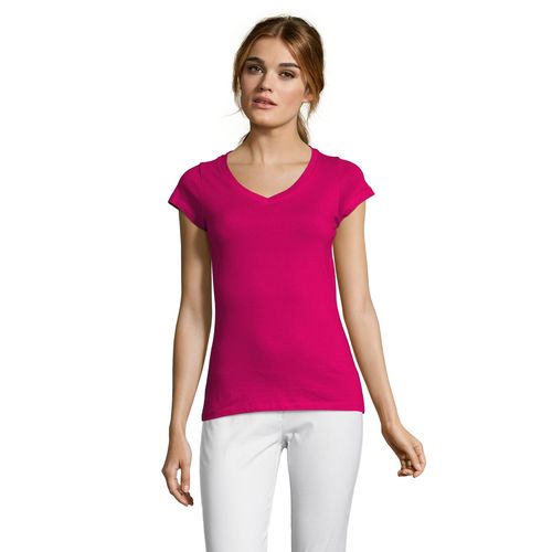 TEE-SHIRT FEMME COL “V” SOL'S MOON