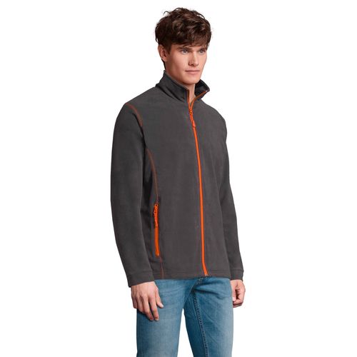 antracita/naranja CHAQUETA MICRO POLAR HOMBRE CON CREMALLERA SOL'S NOVA MEN