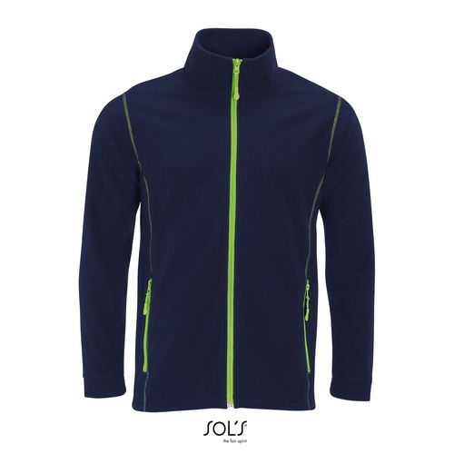 azul marino/verde manzana CHAQUETA MICRO POLAR HOMBRE CON CREMALLERA SOL'S NOVA MEN