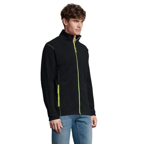 azul marino/verde manzana CHAQUETA MICRO POLAR HOMBRE CON CREMALLERA SOL'S NOVA MEN