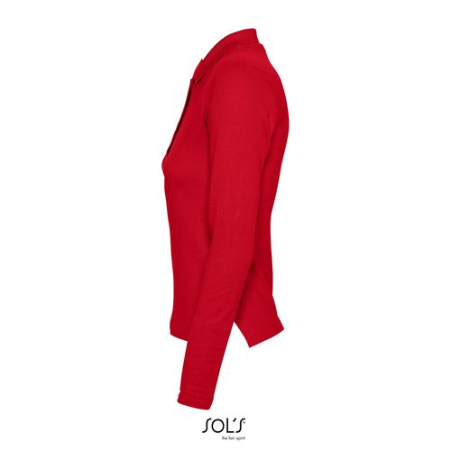red POLO MANGA LARGA PARA MUJER SOL'S PODIUM
