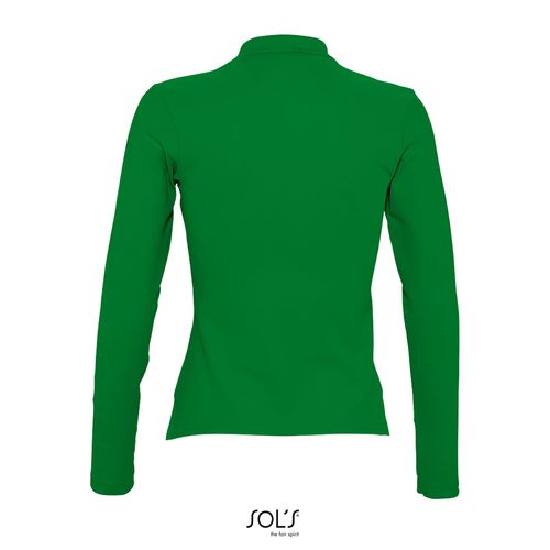 verde prado POLO MANGA LARGA PARA MUJER SOL'S PODIUM