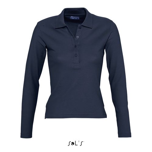 azul marino POLO MANGA LARGA PARA MUJER SOL'S PODIUM