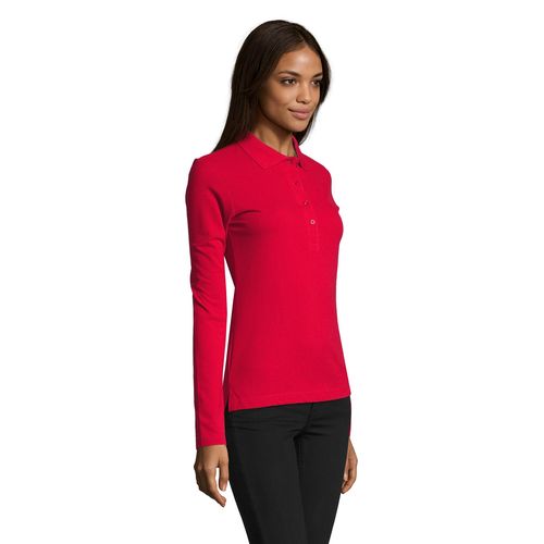 red POLO MANGA LARGA PARA MUJER SOL'S PODIUM