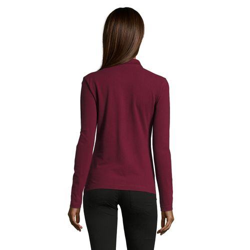 burdeos POLO MANGA LARGA PARA MUJER SOL'S PODIUM