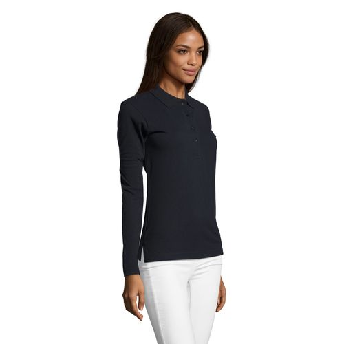 azul marino POLO MANGA LARGA PARA MUJER SOL'S PODIUM