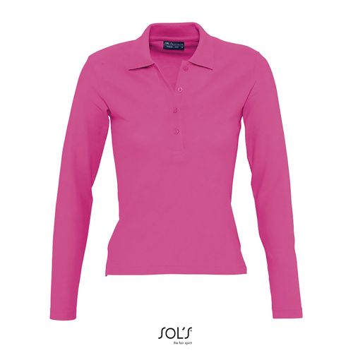 rosa vivo POLO MANGA LARGA PARA MUJER SOL'S PODIUM