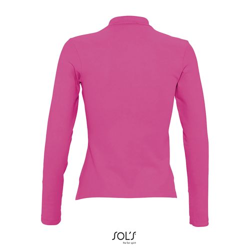 rosa vivo POLO MANGA LARGA PARA MUJER SOL'S PODIUM