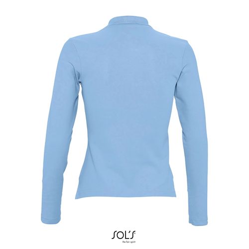 azul celeste POLO MANGA LARGA PARA MUJER SOL'S PODIUM
