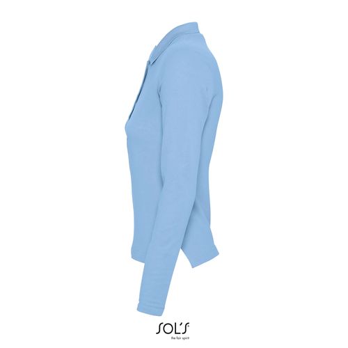 azul celeste POLO MANGA LARGA PARA MUJER SOL'S PODIUM