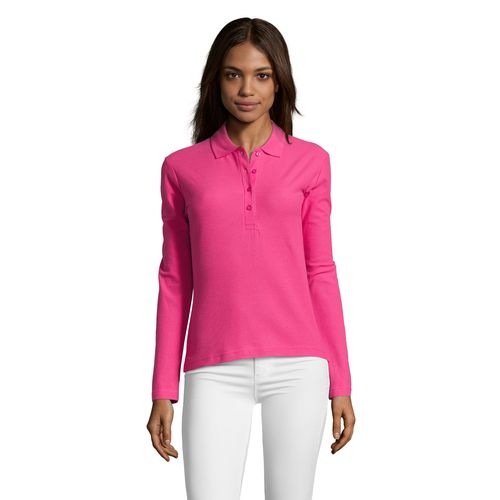 rosa vivo POLO MANGA LARGA PARA MUJER SOL'S PODIUM