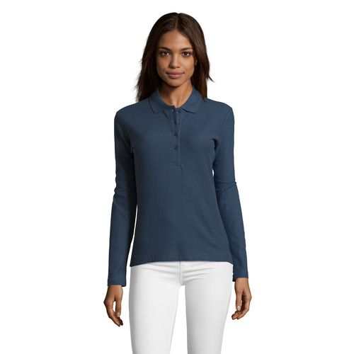 azul denim POLO MANGA LARGA PARA MUJER SOL'S PODIUM