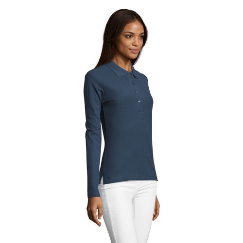 azul denim POLO MANGA LARGA PARA MUJER SOL'S PODIUM