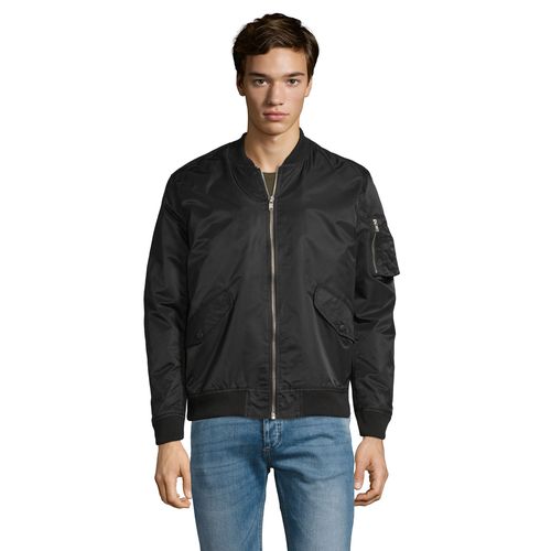 black CHAQUETA BOMBER UNISEX SOL'S REBEL
