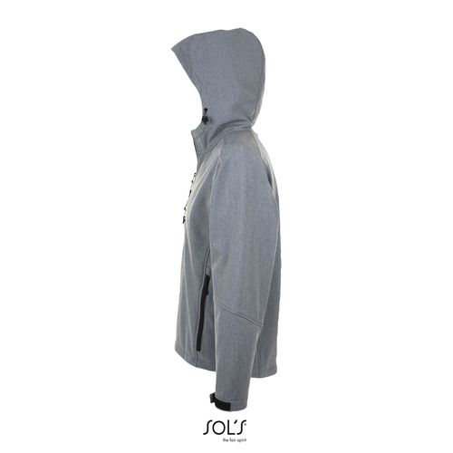 gris chiné SOFTSHELL CON CAPUCHA PARA HOMBRE SOL'S REPLAY MEN