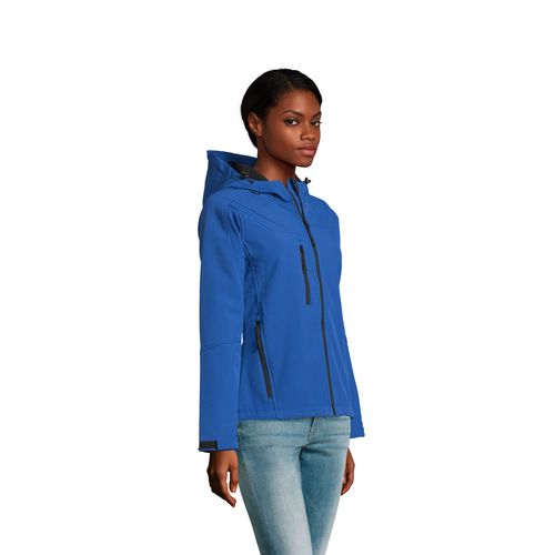 azulón SOFTSHELL CON CAPUCHA PARA MUJER SOL'S REPLAY WOMEN