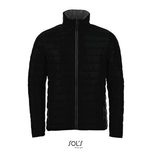 black CHAQUETA DE HOMBRE ACOLCHADA LIGERA SOL'S RIDE MEN