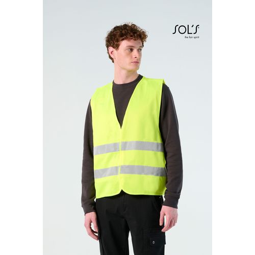 amarillo fluo CHALECO DE SEGURIDAD UNISEX SOL'S SECURE PRO