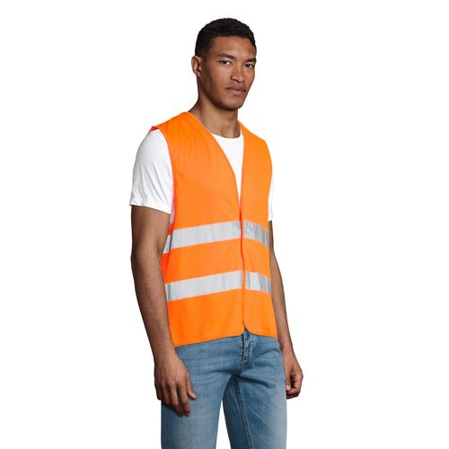 naranja neón CHALECO DE SEGURIDAD UNISEX SOL'S SECURE PRO