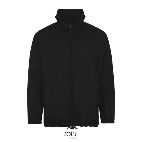black CORTAVIENTO UNISEX REPELENTE AL AGUA SOL'S SHIFT