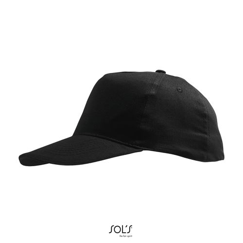 black GORRA 5 PANELES PARA NIÑOS SOL'S SUNNY KIDS