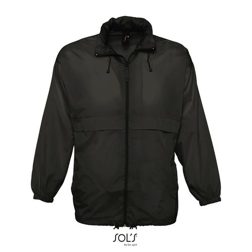 black CORTAVIENTO UNISEX REPELENTE AL AGUA SOL'S SURF