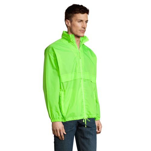 verde lima fluorescente CORTAVIENTO UNISEX REPELENTE AL AGUA SOL'S SURF