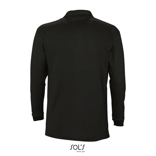 black POLO MANGA LARGA PARA HOMBRE SOL'S WINTER II