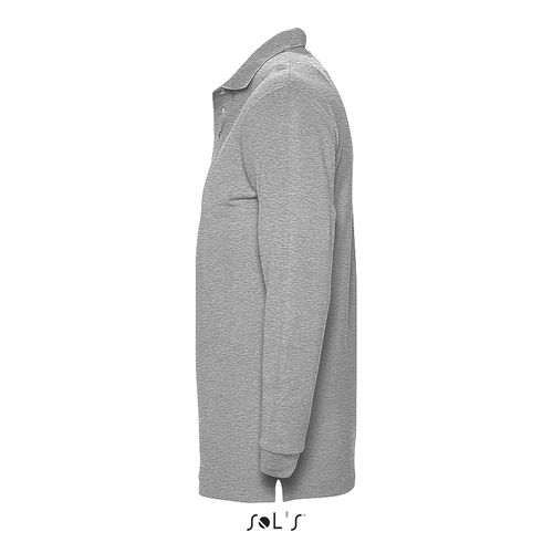 gris chiné POLO MANGA LARGA PARA HOMBRE SOL'S WINTER II