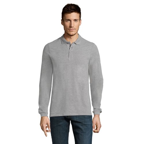 gris chiné POLO MANGA LARGA PARA HOMBRE SOL'S WINTER II