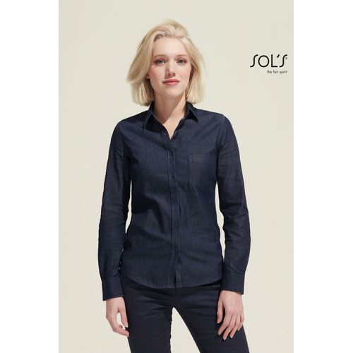 CHEMISE FEMME EN DENIM SOL'S BARRY WOMEN