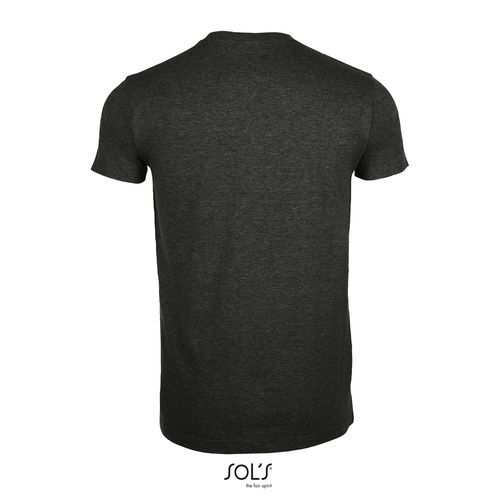 antracita chiné CAMISETA AJUSTADA DE CUELLO REDONDO PARA HOMBRE SOL'S Imperial FIT
