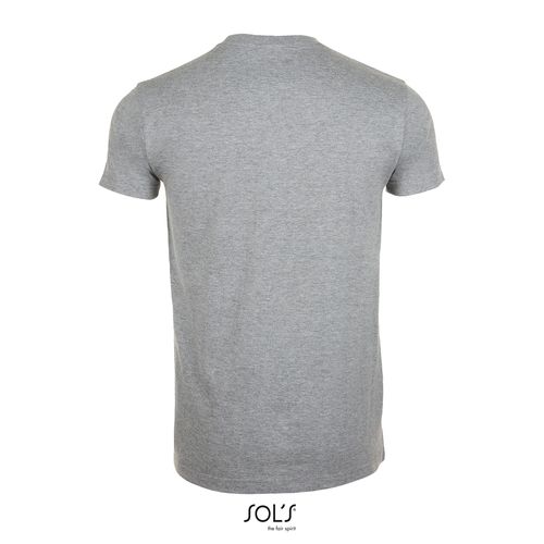 gris chiné CAMISETA AJUSTADA DE CUELLO REDONDO PARA HOMBRE SOL'S Imperial FIT