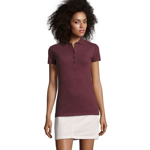 moteado oscuro borgoña POLO ALGODÓN-ELASTANO PARA MUJER SOL'S PHOENIX WOMEN