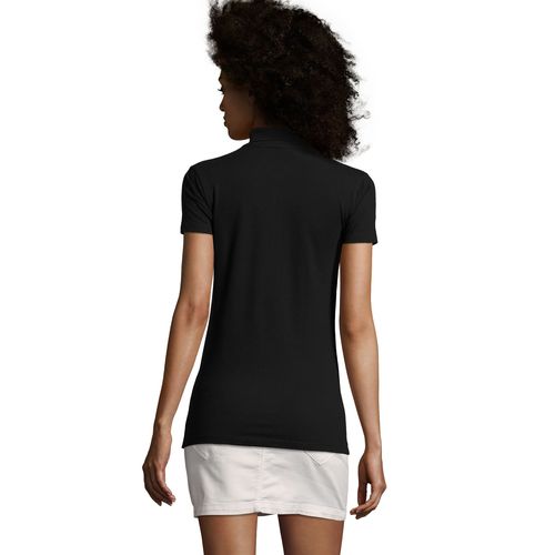 black POLO ALGODÓN-ELASTANO PARA MUJER SOL'S PHOENIX WOMEN