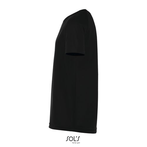 black CAMISETA MANGAS RAGLÁN PARA NIÑOS SOL'S SPORTY KIDS